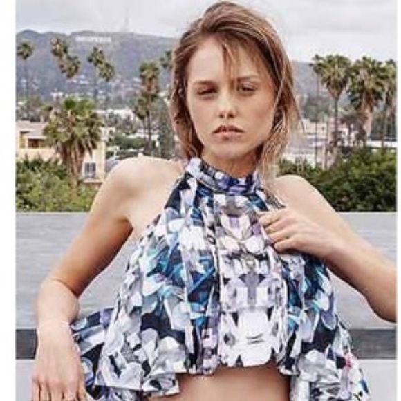Urban Outfitters x C/meo Collective Geometric Floral Pattern Set Crop Top Skort - Picture 7 of 9